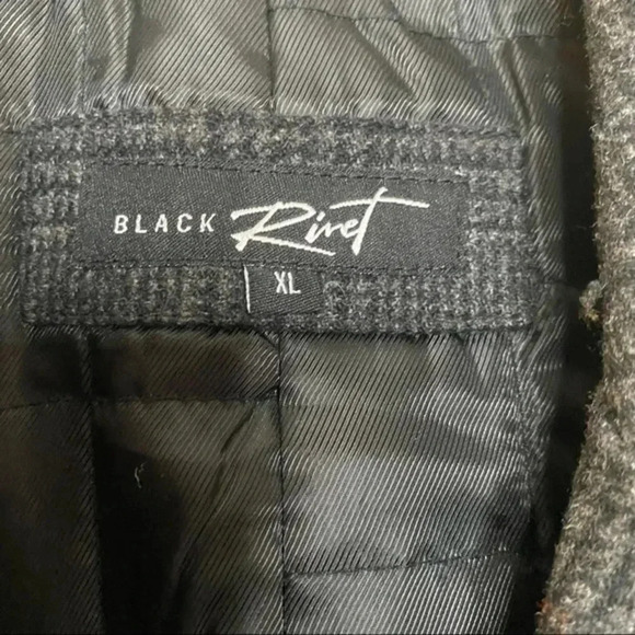 Black Rivet Glen Check Wool Blends Gray Winter Jacket Size XL - Picture 5 of 12